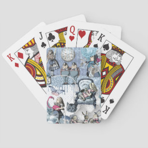 Alice in Wonderland Blue Ice Modern Playing Cards