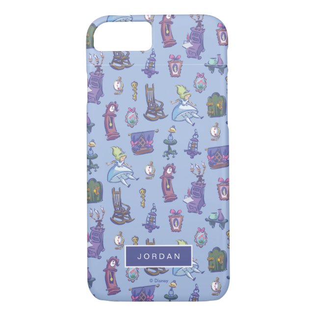 Alice In Wonderland | Blue Pattern - Add Your Name Case-Mate iPhone Case (Back)