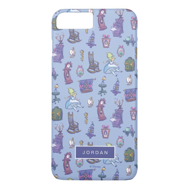 Alice In Wonderland | Blue Pattern - Add Your Name Case-Mate iPhone Case (Back)