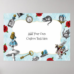 Alice in Wonderland Blue Poster