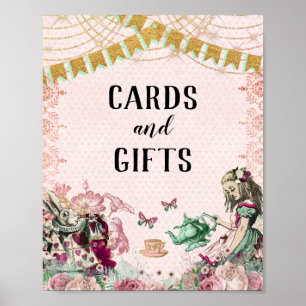 Alice in Wonderland Blush & Mint Cards & Gifts Poster