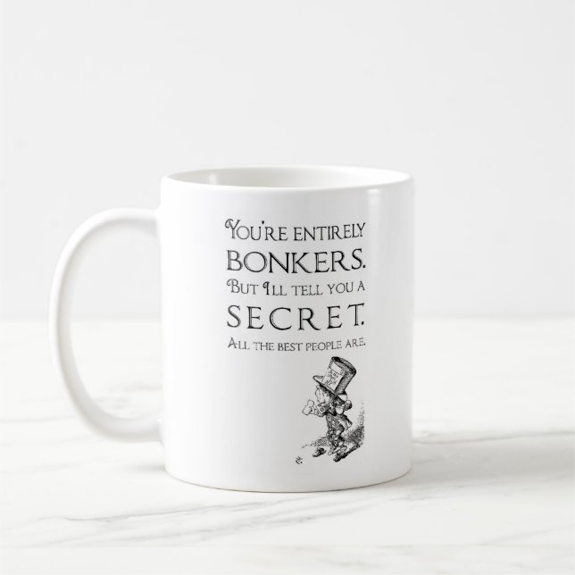 Alice in Wonderland Bonkers Mug (Left)