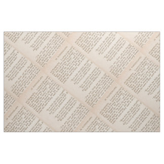 Alice in Wonderland Book Page Fabric