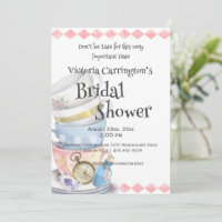 Alice in Wonderland Bridal Shower Invitation