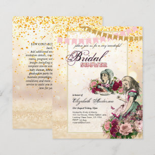 Alice in Wonderland Bridal Shower Tea Party Invite