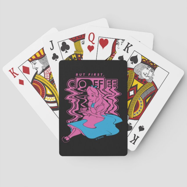 Alice In Wonderland | But First Coffee Playing Cards (Back)
