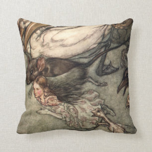 Alice in Wonderland by Arthur Rackham Throw Pillow