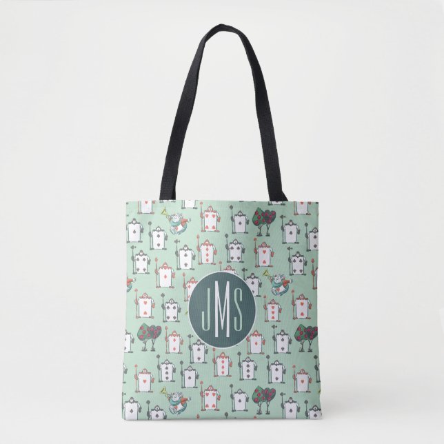 Alice In Wonderland | Card Soldiers - Monogram Tote Bag (Front)