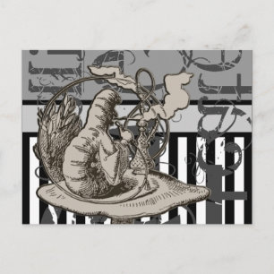 Alice In Wonderland Caterpillar Grunge Postcard