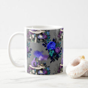 Alice in Wonderland Caterpillar Smoking Flowers Coffee Mug