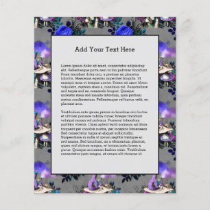 Alice in Wonderland Caterpillar Smoking Flowers Flyer