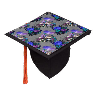 Alice in Wonderland Caterpillar Smoking Flowers Graduation Cap Topper