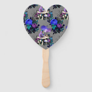 Alice in Wonderland Caterpillar Smoking Flowers Hand Fan