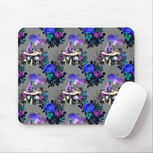 Alice in Wonderland Caterpillar Smoking Flowers Mouse Pad