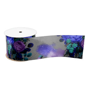 Alice in Wonderland Caterpillar Smoking Flowers Satin Ribbon