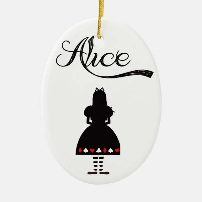 Alice In Wonderland Ceramic Ornament (Front)