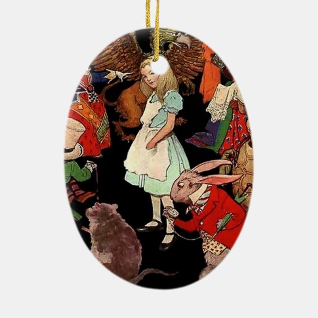 Alice in Wonderland Ceramic Ornament (Back)