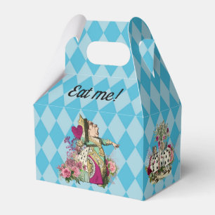 Alice in Wonderland Characters on Blue Harlequin Favor Box