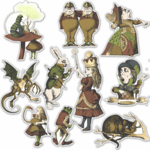 Alice in Wonderland Characters Sticker Set