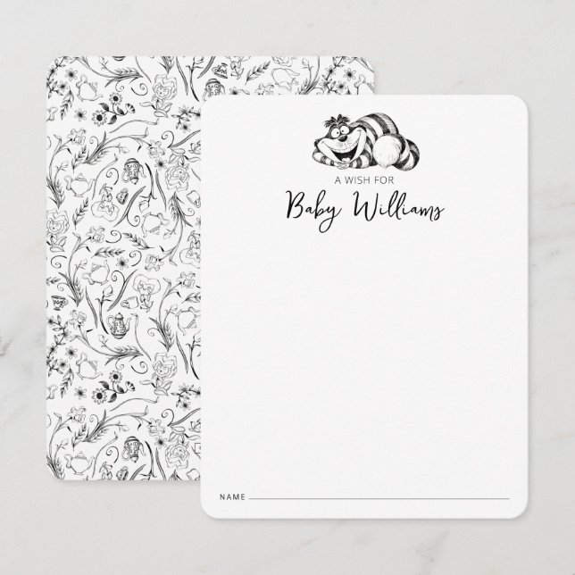 Alice in Wonderland - Cheshire Cat Baby Shower Card (Front/Back)