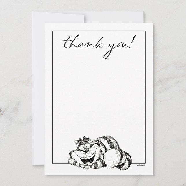 Alice in Wonderland - Cheshire Cat Baby Shower Thank You Card (Front)