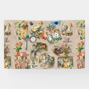 Alice in Wonderland Cheshire Cat Characters Banner
