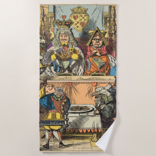 Alice in Wonderland Cheshire Cat Characters Beach Towel