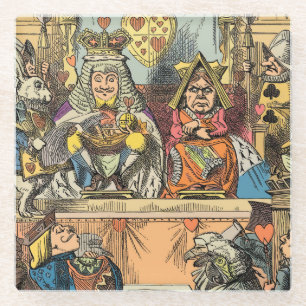 Alice in Wonderland Cheshire Cat Characters Glass Coaster