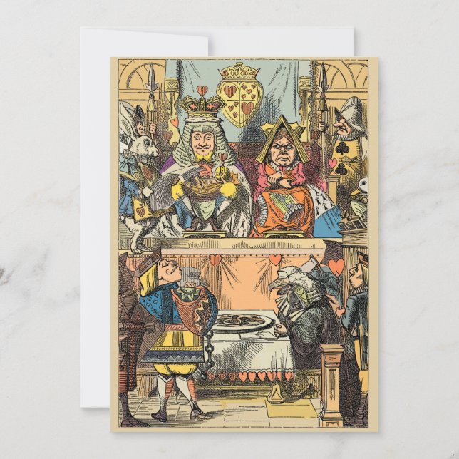 Alice in Wonderland Cheshire Cat Characters Invitation (Back)