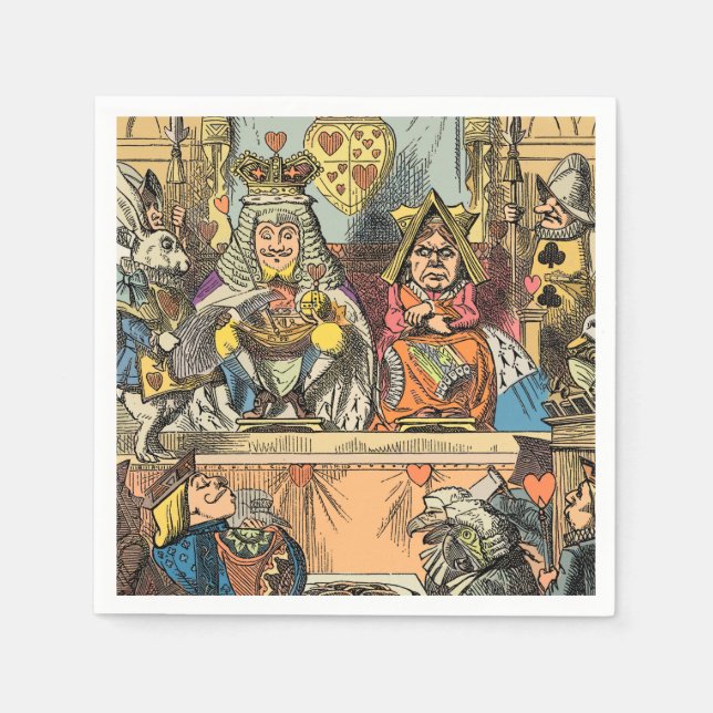 Alice in Wonderland Cheshire Cat Characters Napkin (Front)