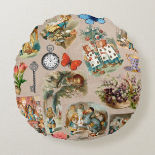 Alice in Wonderland Cheshire Cat Characters Round Pillow