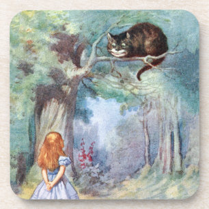 Alice in Wonderland Cheshire Cat Cork Coaster Set