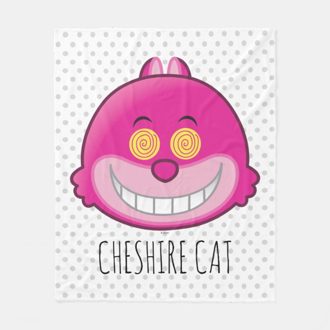 Alice in Wonderland | Cheshire Cat Emoji Fleece Blanket (Front)