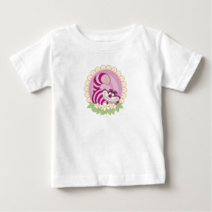 Alice in Wonderland Cheshire Cat grinning flowers Baby T-Shirt