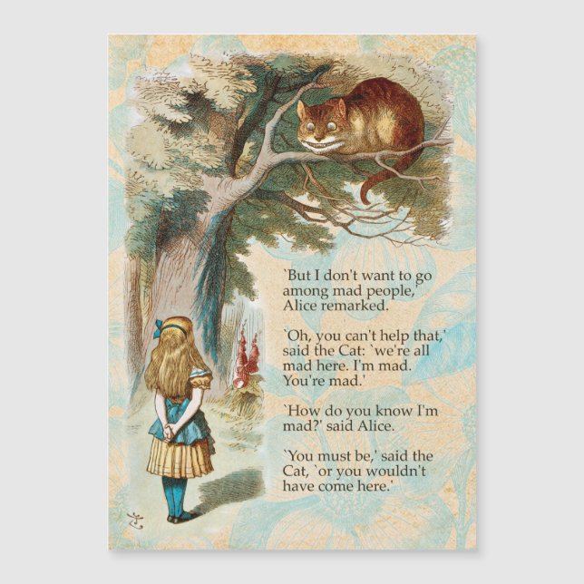 Alice in Wonderland Cheshire Cat Mad  (Front)