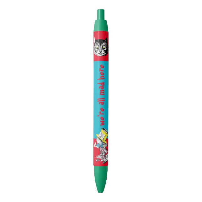 Alice in Wonderland Cheshire Cat Mad Hatter Pen (Front Vertical)
