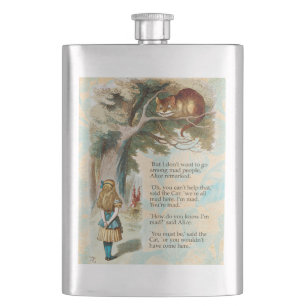 Alice in Wonderland Cheshire Cat Mad Hip Flask