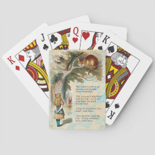 Alice in Wonderland Cheshire Cat Mad Playing Cards