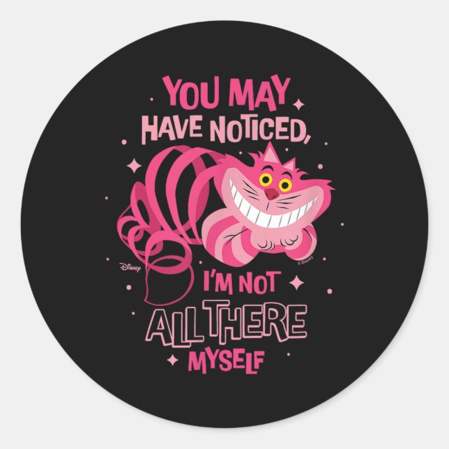 Alice In Wonderland - Cheshire Cat Not All There M Classic Round Sticker (Front)
