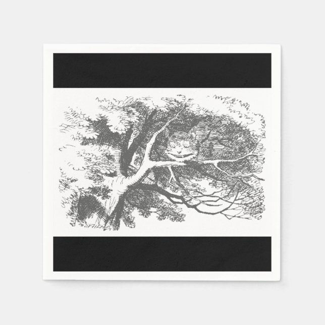 Alice in Wonderland Cheshire Cat Paper Napkins (Front)