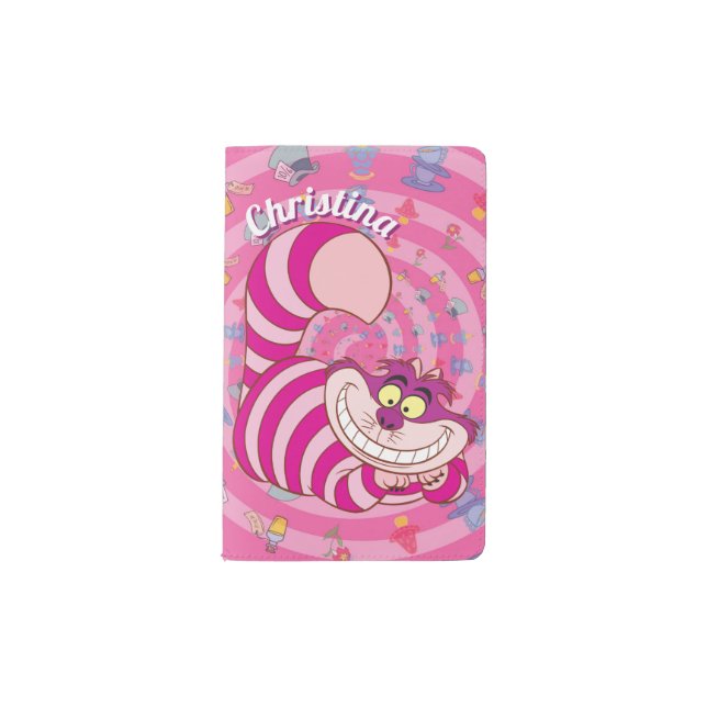 Alice in Wonderland | Cheshire Cat Smiling - Name Pocket Moleskine Notebook (Front)