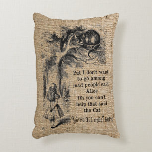 Alice in Wonderland; Cheshire Cat with Alice Accent Pillow