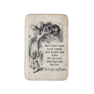 Alice in Wonderland; Cheshire Cat with Alice Bath Mat