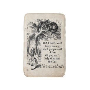 Alice in Wonderland; Cheshire Cat with Alice Bath Mat