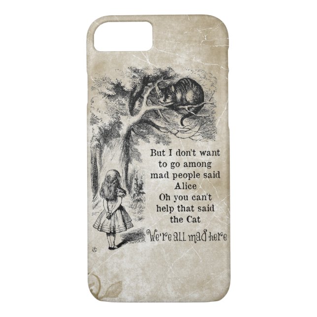 Alice in Wonderland; Cheshire Cat with Alice Case-Mate iPhone Case (Back)