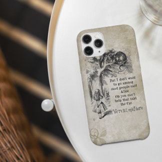 Alice in Wonderland; Cheshire Cat with Alice iPhone 15 Mini Case