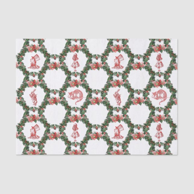 Alice in Wonderland Christmas Tissue Paper (Front)