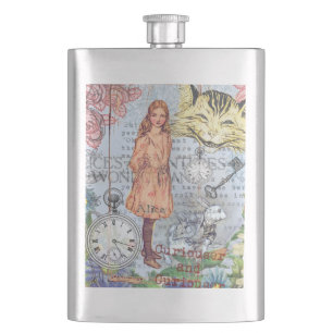 Alice in Wonderland Classic Cheshire Rabbit Alice Hip Flask