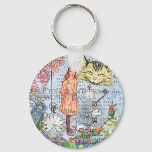 Alice in Wonderland Classic Cheshire Rabbit Alice Keychain