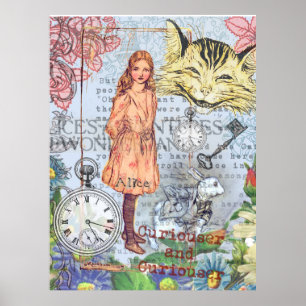Alice in Wonderland Classic Cheshire Rabbit Alice Poster